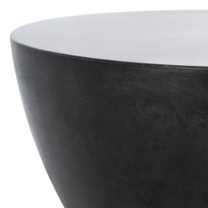 Table d'appoint sablier ø37cm - Effet ciment noir - NERO