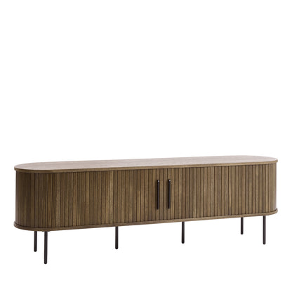 Meuble bas 180 cm 2 portes - Bois - ALBA
