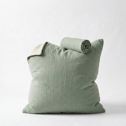 Lot 2 taies d'oreiller réversibles - Gaze de coton - NOÉ