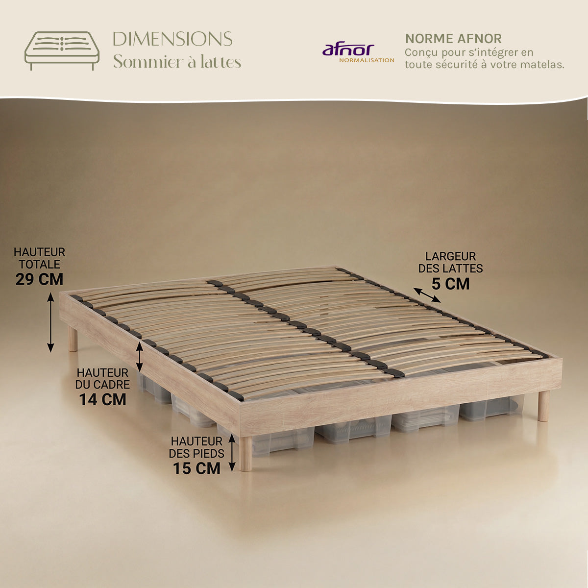 Prêt-à-dormir CONCORDE avec Sommier SÉLÉNA et Accessoires