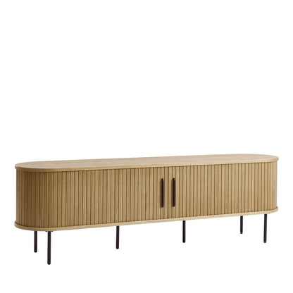 Meuble bas 180 cm 2 portes - Bois - ALBA