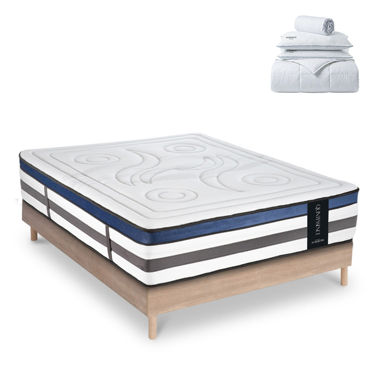 Prêt-à-dormir QUINTESSENCE avec Sommier SÉLÉNA et Accessoires