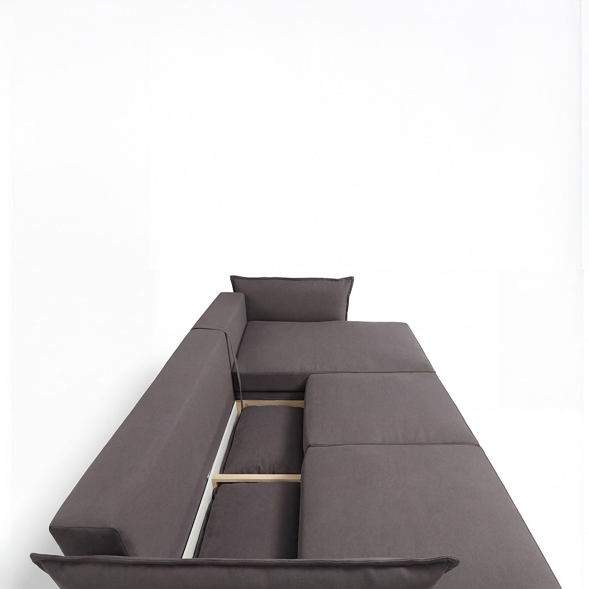 Canapé d'angle convertible - 3 places - Tissu - VERDURO