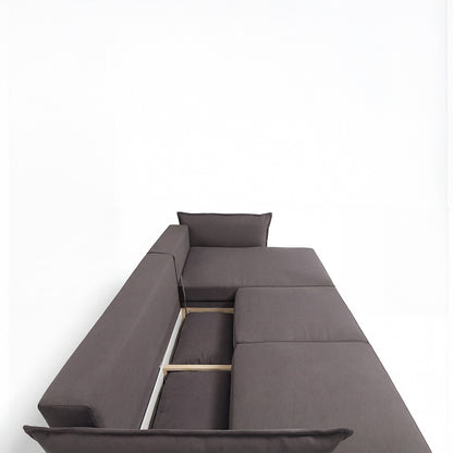 Canapé d'angle convertible - 3 places - Tissu - VERDURO