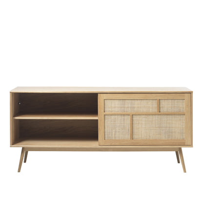 Buffet 180 cm 2 portes - Bois et rotin - CAPRI