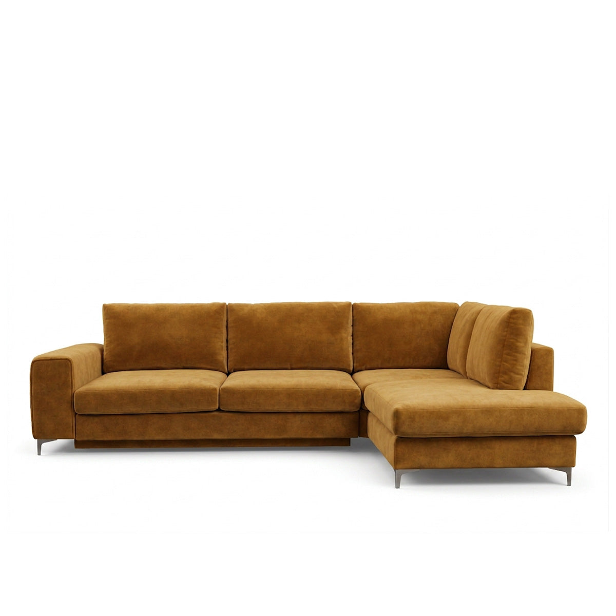 Canapé d'angle convertible - 4 places - Velours - FIESOLE