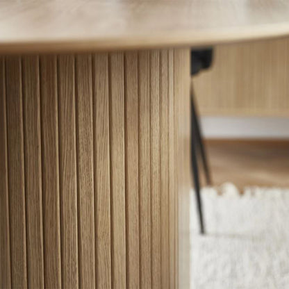 Table à manger ovale 6 personnes 180 cm - Bois - ALBA