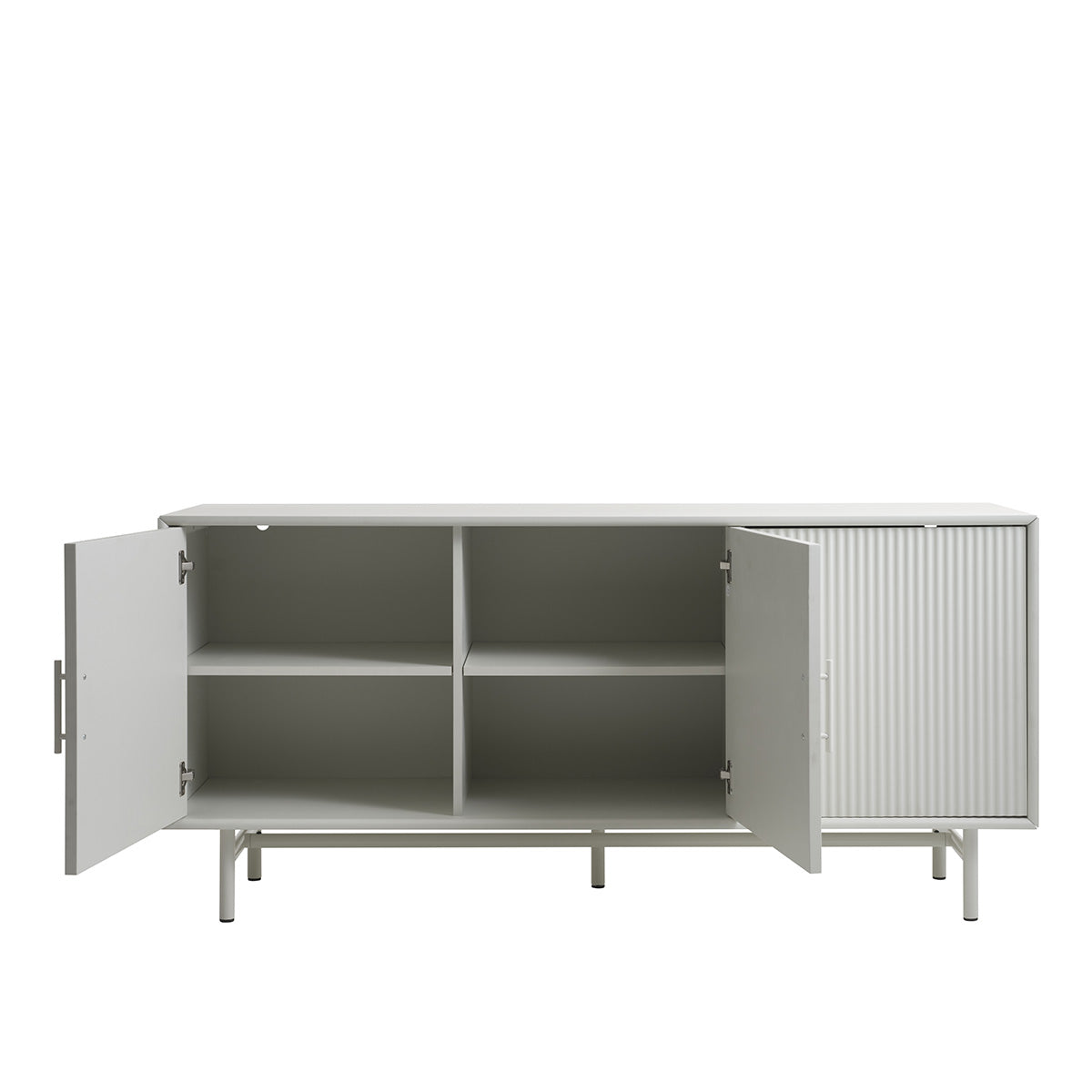 Buffet 160 cm 3 portes - Bois gris clair - MIRANO