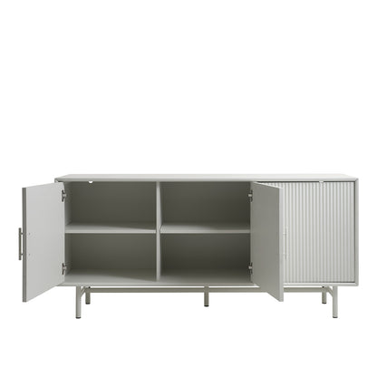 Buffet 160 cm 3 portes - Bois gris clair - MIRANO