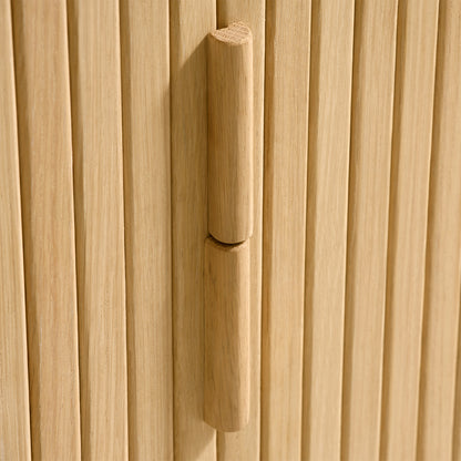 Meuble bas 160 cm 2 portes - Bois - OLBIA