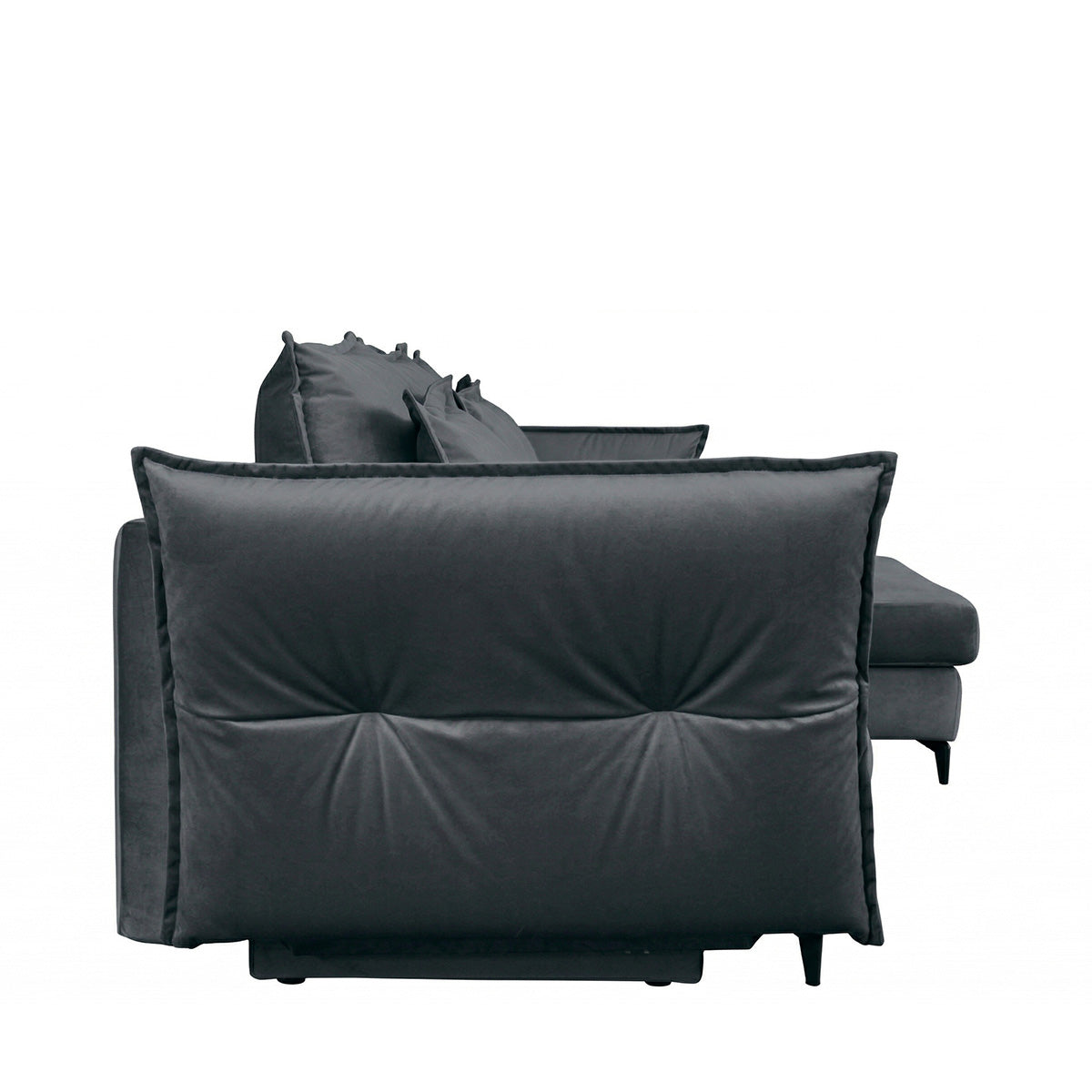 Canapé d'angle convertible - 3 places - Velours - VERDURO