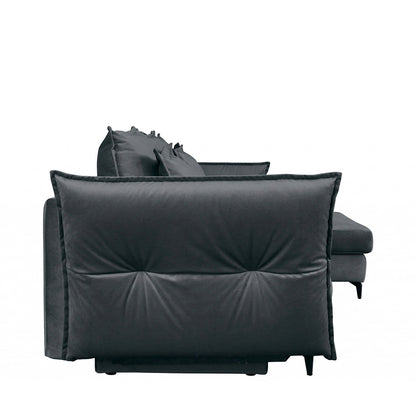 Canapé d'angle convertible - 3 places - Velours - VERDURO