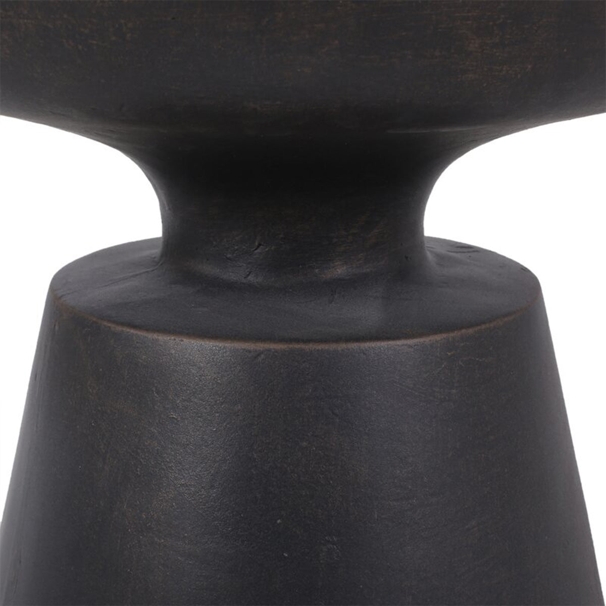 Table d'appoint ronde ø45cm - Effet ciment noir - NERO