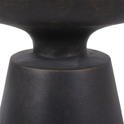 Table d'appoint ronde ø45cm - Effet ciment noir - NERO