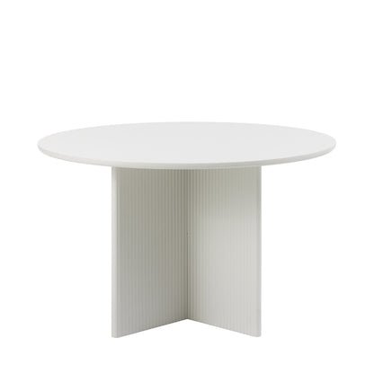 Table à manger ronde 4 personnes ø110 cm - Bois gris clair - MIRANO
