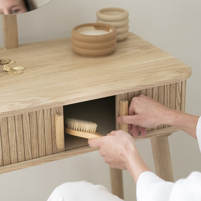 Meuble coiffeuse 70 cm 2 portes - Bois clair - ENVIO