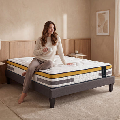 Matelas Ressorts ensachés et Mémoire de Forme - 24 cm - AUBERTIN