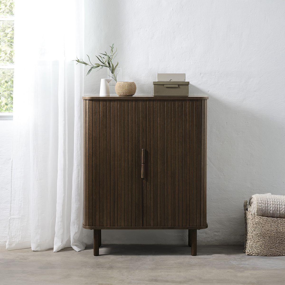Buffet haut 2 portes - Bois - OLBIA