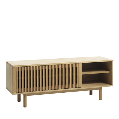 Meuble TV 143 cm 2 portes - Bois - PISA