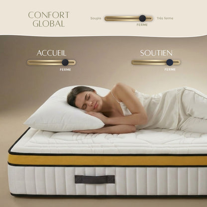 Prêt-à-dormir AUBERTIN avec Sommier AURORE et Accessoires