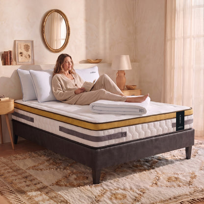 Prêt-à-dormir AUBERTIN avec Sommier AURORE et Accessoires
