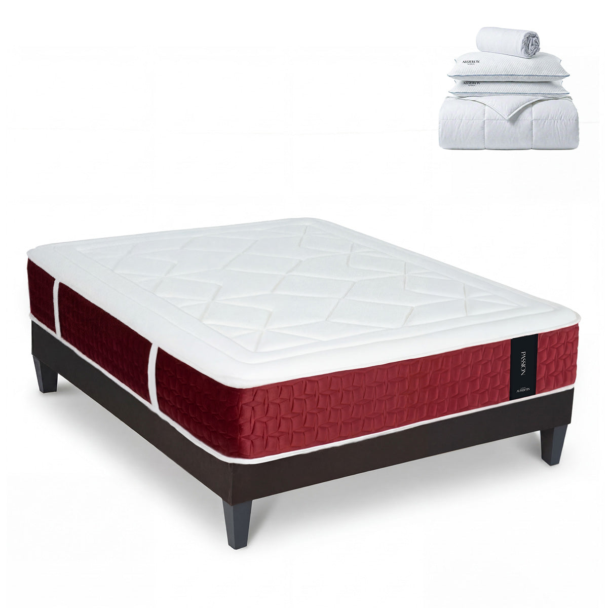 Prêt-à-dormir PASSION avec Sommier AURORE et Accessoires