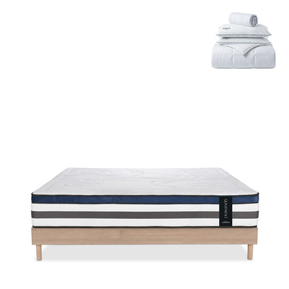 Ensemble literie QUINTESSENCE + accessoires - 30 cm d'épaisseur - Accueil moelleux, soutien ferme