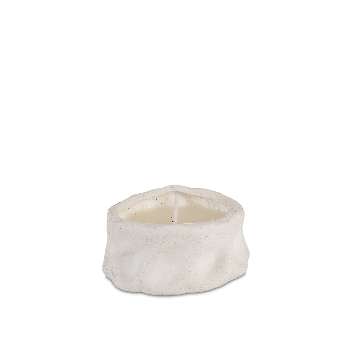 Bougie - Céramique blanche - ARIA - 8x3,5 cm