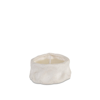 Bougie - Céramique blanche - ARIA - 8x3,5 cm