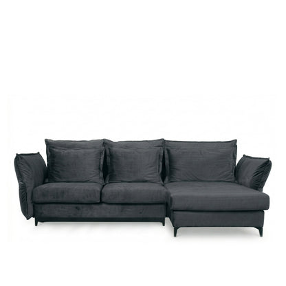 Canapé d'angle convertible - 3 places - Velours - VERDURO
