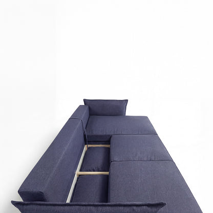Canapé d'angle convertible - 3 places - Tissu - VERDURO