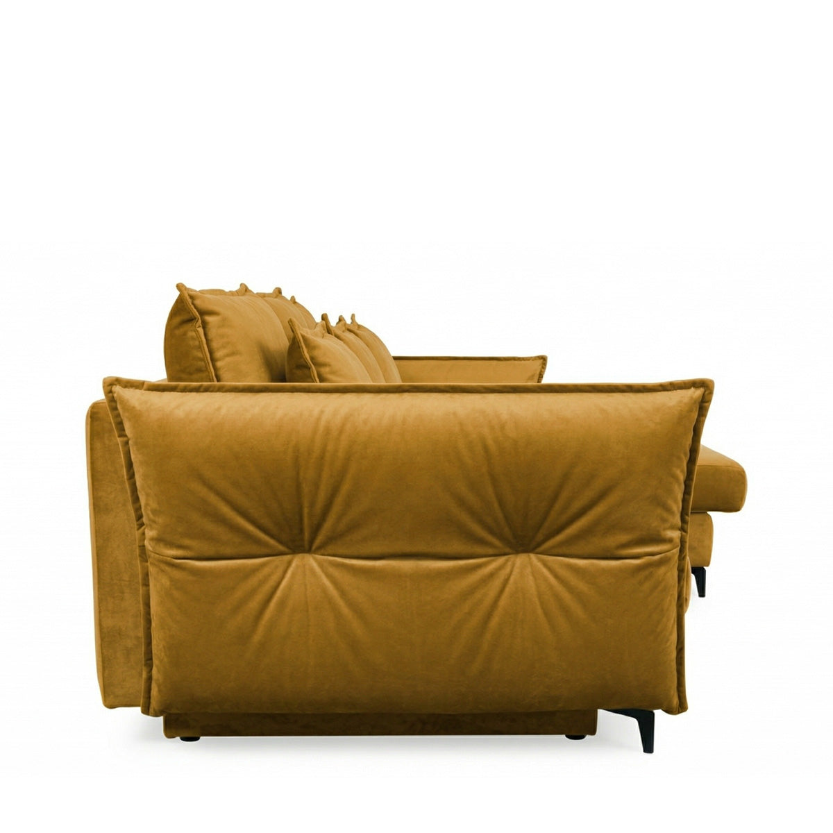 Canapé d'angle convertible - 3 places - Velours - VERDURO