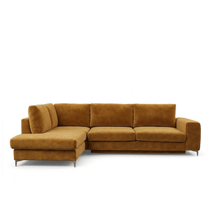 Canapé d'angle convertible - 4 places - Velours - FIESOLE