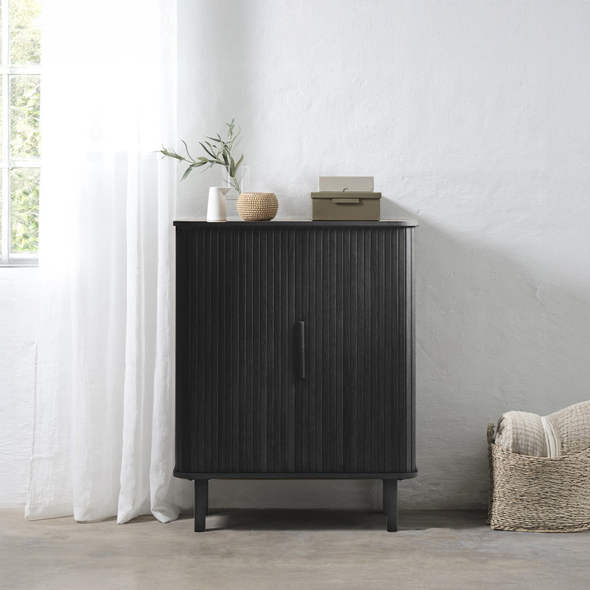 Buffet haut 2 portes - Bois - OLBIA