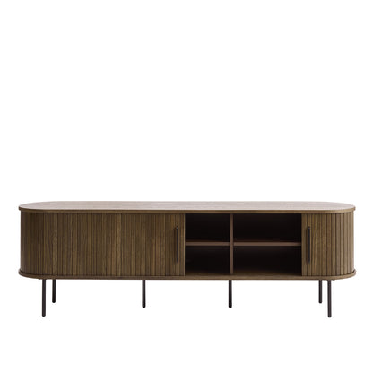 Meuble bas 180 cm 2 portes - Bois - ALBA