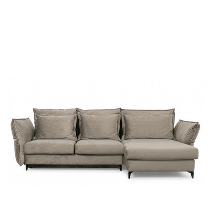 Canapé d'angle convertible - 3 places - Velours - VERDURO