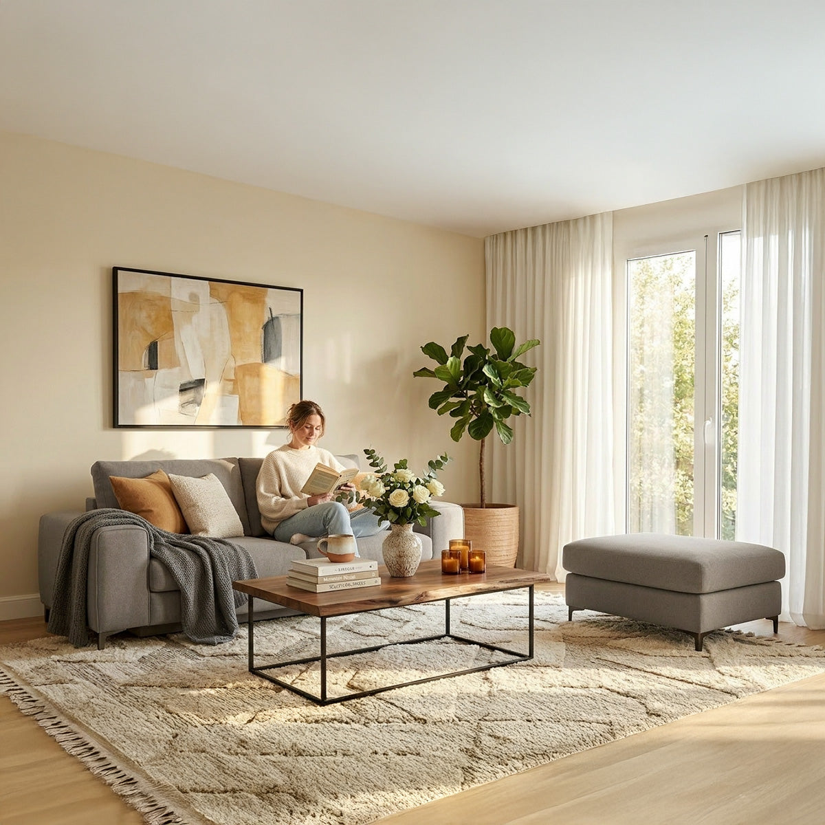 Grand pouf - Tissu - FIESOLE