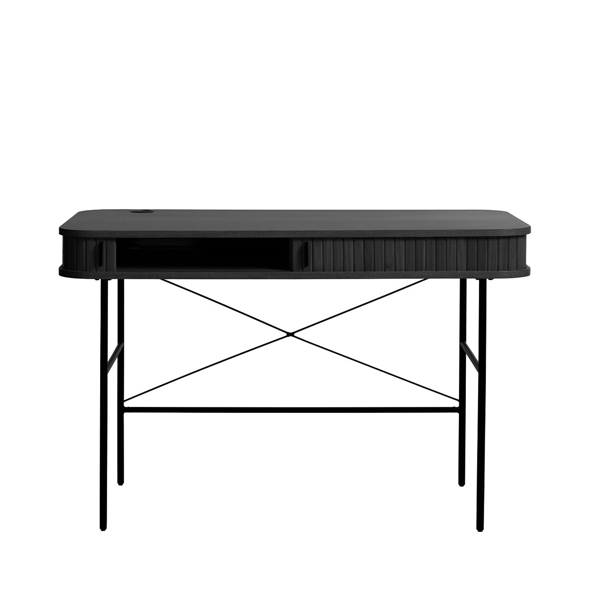 Bureau 120 cm 2 portes - Bois - ALBA