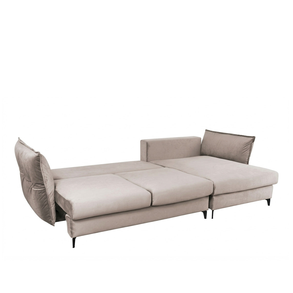 Canapé d'angle convertible - 3 places - Velours - VERDURO