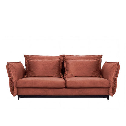 Canapé droit convertible - 3 places - Velours - VERDURO