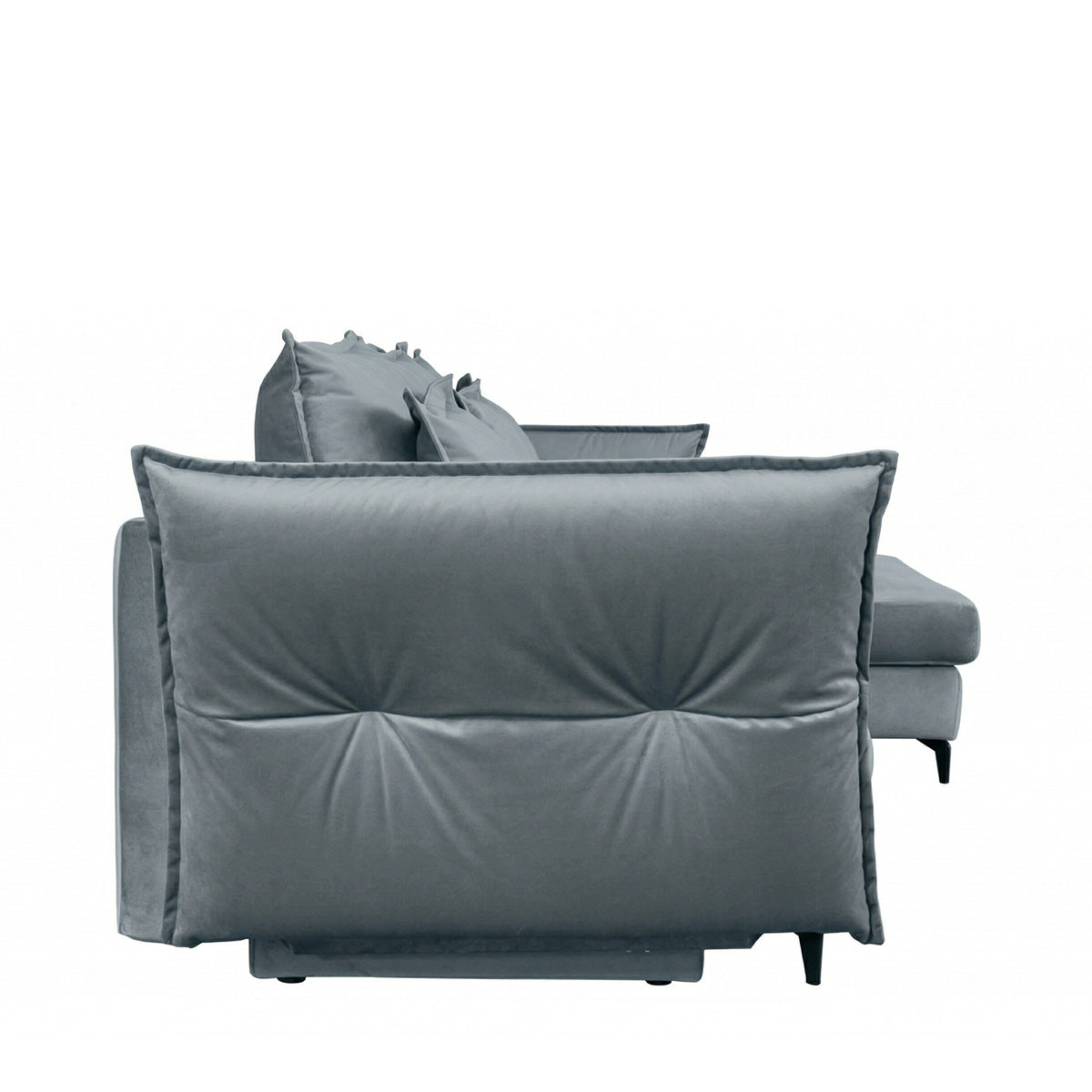 Canapé d'angle convertible - 3 places - Velours - VERDURO