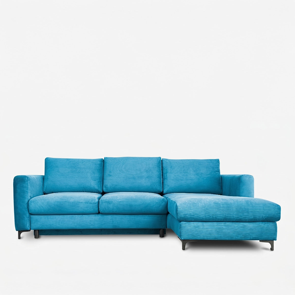 Canapé d'angle convertible - 4 places - Velours côtelé - FIESOLE