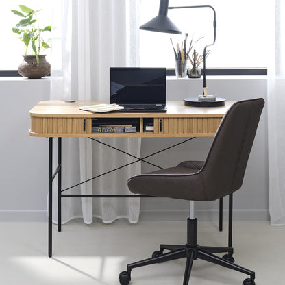 Bureau 120 cm 2 portes - Bois - ALBA