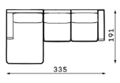Canapé Fiesole Angle 5 places