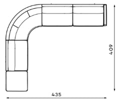 Canapé Venezia Angle 6 places